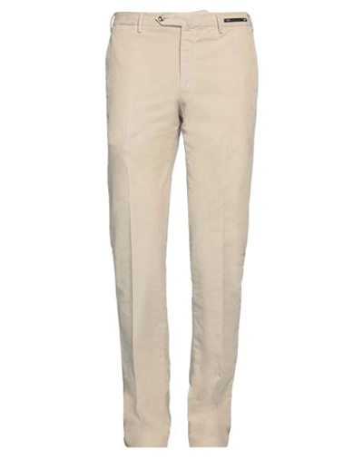 Pt Torino Man Pants Beige Size 34 Cotton, Elastane