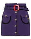 Cormio Woman Mini Skirt Purple Size M Wool
