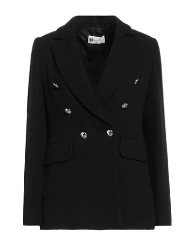 Diana Gallesi Woman Suit Jacket Black Size 8 Cotton