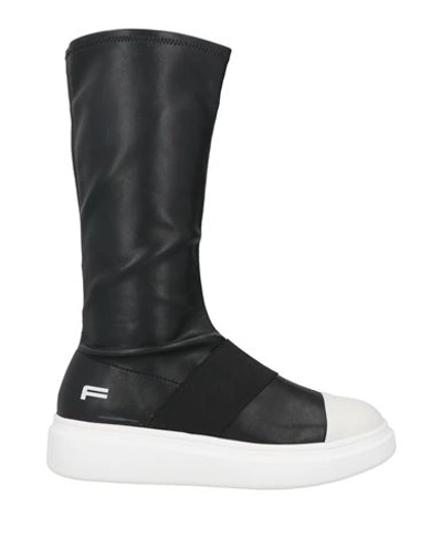 Fessura Woman Knee Boots Black Size 6.5 Textile Fibers