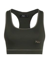 Yuj Woman Top Military Green Size S Polyamide, Elastane In Green