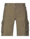 Three Stroke Man Shorts & Bermuda Shorts Military Green Size 33 Cotton