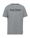 Three Stroke Man T-shirt Grey Size Xxl Cotton