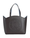 Karl Lagerfeld K/circle Lg Tote Patch Woman Handbag Dark Brown Size - Bovine Leather
