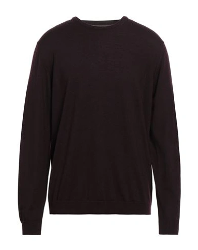 Roberto Collina Man Sweater Deep Purple Size 44 Merino Wool In Purple