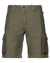 Three Stroke Man Shorts & Bermuda Shorts Military Green Size 31 Cotton