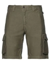 Three Stroke Man Shorts & Bermuda Shorts Military Green Size 29 Cotton