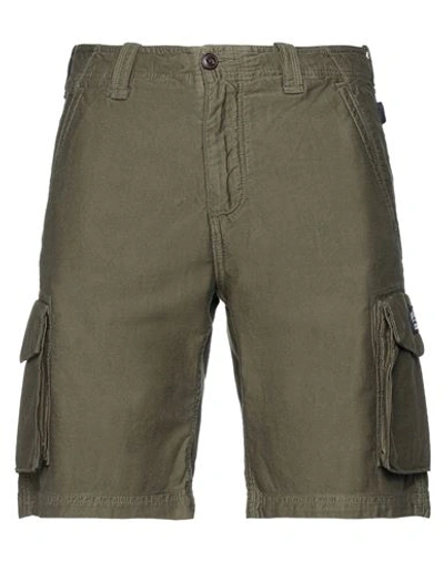 Three Stroke Man Shorts & Bermuda Shorts Military Green Size 29 Cotton
