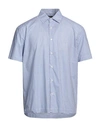 Liu •jo Man Man Shirt Slate Blue Size L Cotton In Blue