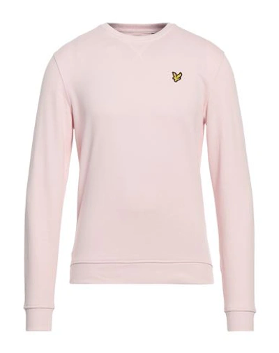 Lyle & Scott Man Sweatshirt Light Pink Size S Cotton In Pink