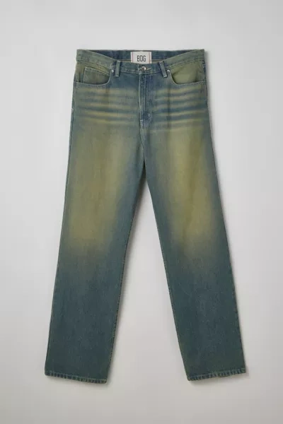 BDG TINTED BAGGY FIT JEAN IN GREEN, MEN'S AT URBAN OUTFITTERS 