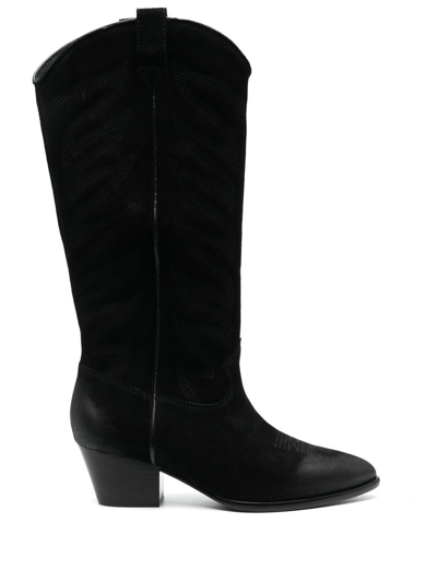 Ash Black Calf Leather Heaven Boots