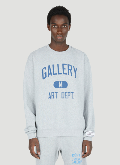 Gallery Dept. Logo-print Cotton-jersey Sweatshirt In Grey