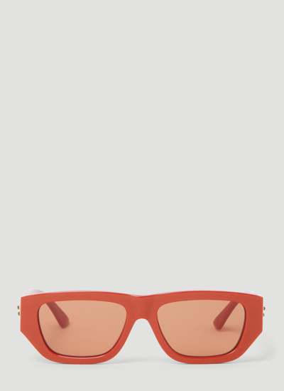 Bottega Veneta Bolt Rectangular Sunglasses In Orange