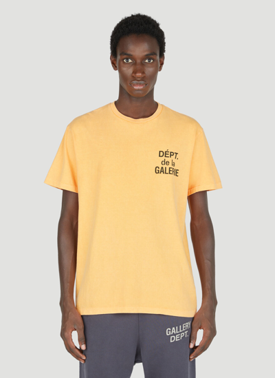 Gallery Dept. Logo-print Cotton-jersey T-shirt In Flo Orange
