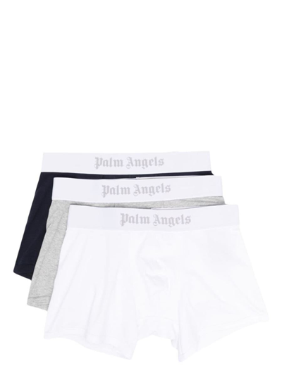 Palm Angels Three-pack Logo-waistband Boxers In Multicolor
