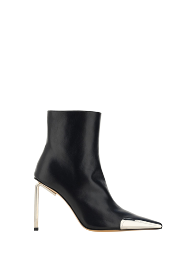 Off-white Ankle Boots In Black Silv