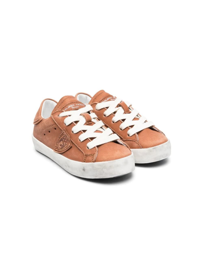 Philippe Model Kids' Sneakers With Logo In Brown