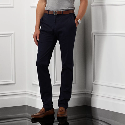 Ralph Lauren Purple Label Slim Fit Stretch Chino Pant In Classic Chairman Navy