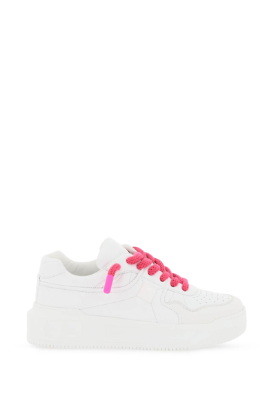 Valentino Garavani One Stud Xl Low-top Sneakers In White,pink Pp