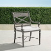 Frontgate Set Of 2 Carlisle Slate Dining Arm Chairs