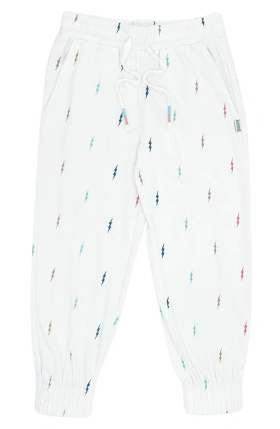 Feather 4 Arrow Babies' Bright Bolts Lounge Joggers In White Multi