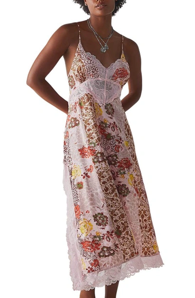 Free People Right Now Nightgown In Blush Combo