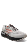 Brooks Beast Gts 23 Running Shoe In Grey/ Scarlet/ Ebony