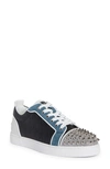 Christian Louboutin Louis Junior Spikes Orlato Leather Sneaker In M026-multi/ Black