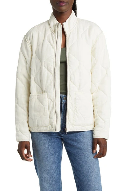 Rails Denver Quilted Utility Jacket In Pearl
