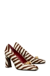 Tory Burch Pony Hair Jessa Pumps With Zebra Pattern 9cm In Brown
