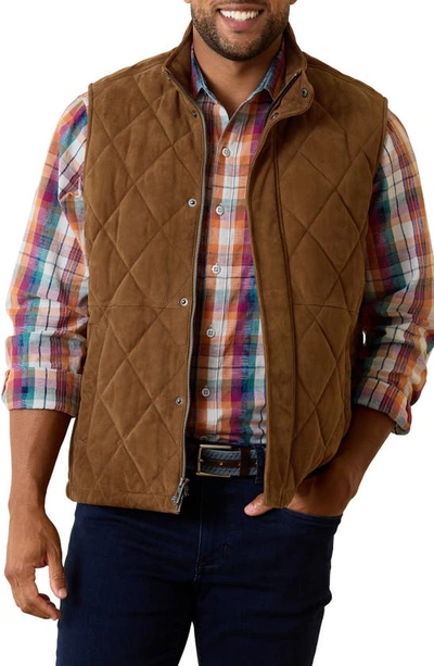 Tommy Bahama Manchester Goat Suede Vest In Coconut Shell