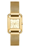 TORY BURCH THE MILLER SQUARE MESH STRAP WATCH, 24MM