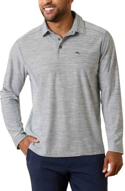 Tommy Bahama Palm Coast Islandzone® Long Sleeve Polo In Bala Shark