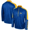 Colosseum Royal Pitt Panthers Marled Half-zip Jacket In Royal