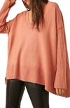 Free People Tunika-sweat Orion In Lightest Rose