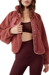 Fp Movement Free People  Hit The Slopes Fleece Jacket In Henna