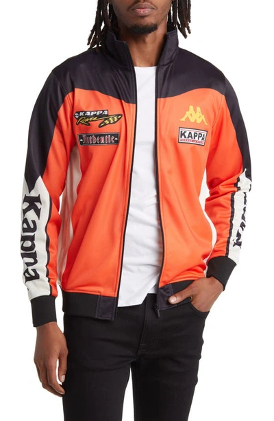 Kappa Authentic Rival 2 Jacket In Black/orange