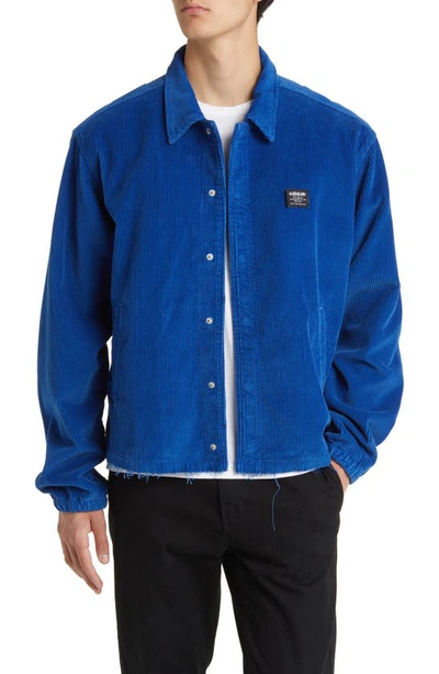 Hudson X Brandon Williams Corduroy Coach's Jacket In Cobalt Blue
