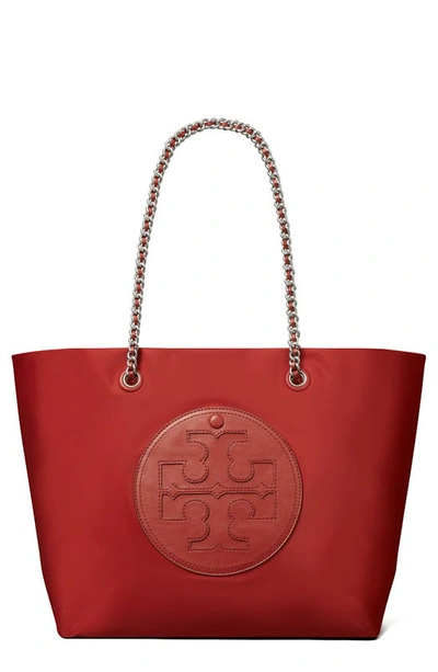 Tory Burch Ella Chain Tote In Brick