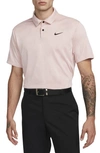 Nike Dri-fit Tour Jacquard Golf Polo In Pink Oxford/ Black