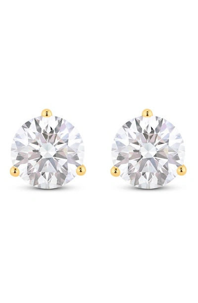 Lightbox Round Lab Grown Diamond Solitaire Stud Earrings In 4.0ctw Gold