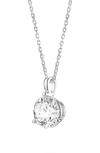 Lightbox Lab-grown Diamond Solitaire Bail Pendant Necklace In 2.0ctw White Gold