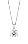 Lightbox Lab-grown Diamond Solitaire Bail Pendant Necklace In 1.5ctw White Gold