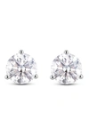 Lightbox Round Lab Grown Diamond Solitaire Stud Earrings In 3.5ctw White Gold