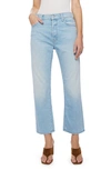 Mother The Ditcher High Waist Crop Straight Leg Jeans In Resting Beach Face