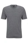 Hugo Boss Regular-fit T-shirt In Mercerized Moulin Cotton In Black