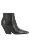 Casadei Ankle Boots In Black Leather In Black
