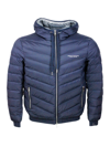 ARMANI COLLEZIONI LIGHT DOWN JACKET IN REAL GOOSE DOWN WITH INTEGRATED HOOD AND LOGOED ELASTIC AT THE BOTTOM
