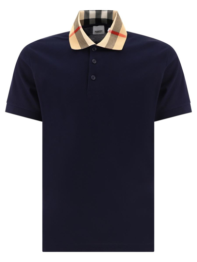 Burberry "cody" Polo Shirt In Blue
